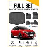 Nissan Qashqai E-Power 2024 Model Alt Birebir Uyumlu Bagaj Havuzu+Paspas Seti - Siyah