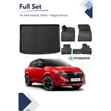 Nissan Qashqai E-Power 2024 Model Tam Uyumlu Paspas+Üst Bagaj Havuzu Seti - Siyah