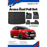 Nissan Qashqai E-Power 2024 Model Yumuşak Paspas+Üst Bagaj Havuzu Seti - Siyah