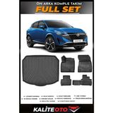 Nissan Qashqai E-Power Alt Bagaj Havuzu+4.5d Havuzlu Paspas Seti 2022 Model - Siyah