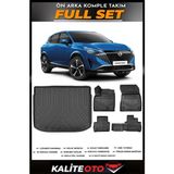 Nissan Qashqai E-Power Üst Bagaj Havuzu+4.5d Havuzlu Paspas Seti 2025 Model - Siyah