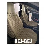 Nissan Qashqai Lüx Oto Koltuk Minderi Ön Arka 5'li Set ELEGANCE Serisi BEJ