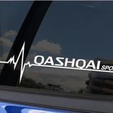 Nissan Qashqai Yan Cam Sticker Oto Kapı Çıkartma 20 x 7 cm