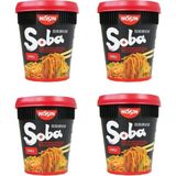 Nissin Soba Cup Chili 92G 4'lü Set Japon Noodle Köri Kupası Instant Noodles - 4 Adet