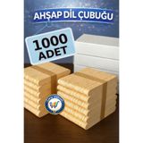 nistabolje 1.000 Adet Dil Çubuğu Ahşap Büyük Çubuk Abeslang Geniş Dondurma Dil Basma