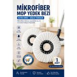 nistabolje 1 Adet Döner Mop Yedek - Döner Başlıklı Mikrofiber Paspas Yedeği