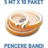 Nistabolje 10 Adet Yapışkanlı Pencere Bandı Isı Yalıtım Süngeri (5 Mt X 10)