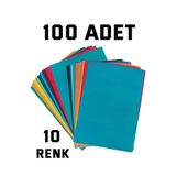 nistabolje 100 Adet Standart A4 Renkli Elişi Kağıdı Karışık Renk Aktivite El İşi Kağıdı
