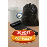 nistabolje 10'lu X 2 Paket Jumbo Çöp Poşeti 75x90 Endüstriye Battal Çöp Torbası