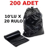 Nistabolje 10'lu x 20 Paket Jumbo Çöp Poşeti 75X90 Endüstriyel Battal Çöp Torbası