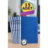 nistabolje 15 Adet Mavi Telli Dosya A4 Ekonomik Kaliteli Ofis