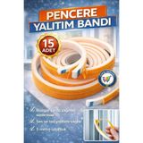 nistabolje 15 Adet x 5 mt (75 METRE) Yapışkanlı Pencere Bandı Soğuk Toz Ses İzolasyon Isı Yalıtım Süngeri