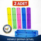 Nistabolje 2 Adet Esnek Cetvel 30 cm Kırılmaz Karışık Renk Seçenekleri - Çok Renkli