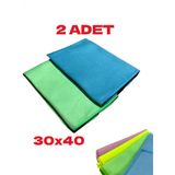 Nistabolje 2 Adet Mikrofiber Cam Bezi 30X40 Temizlik Bezi