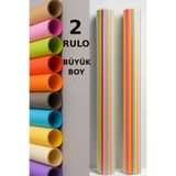 nistabolje 20 Adet 50x70 Cm Fon Kartonu 10 Renk(2 RULO) Büyük Boy