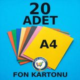 Nistabolje 20 Adet A4 Renkli Fon Kartonu 23X34 10 Renk
