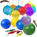 Nistabolje 20 Adet Lastikli Zipzip Balon Ipli Punch Panc Buyuk Balon