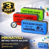 Nistabolje 3 Adet Mıknatıslı Yazı Tahta Silgisi Beyaz Tahta Silgisi
