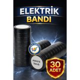 nistabolje 30 Adet Siyah Elektrik Bandı Pratik ve Esnek Kablo Bandı Pvc Izole Bant