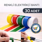 Nistabolje 30'lu Renkli Elektrik Bandı Izole Bant