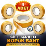 Nistabolje 4 Adet Çift Taraflı Köpük Bant Güçlü Yapışkanlı Köpük Bant