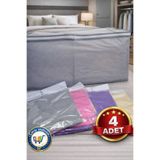 nistabolje 4 Adet Düzenleyici Hurç Çekyat Baza Altı Hurcu 62x37x24 Cm Yastık Kıyafet Düzenleme Eşya Taşıma