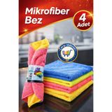nistabolje 4 Adet Genel Temizlik Bezi Mikrofiber Çok Amaçlı Toz Bezi