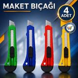 Nistabolje 4 Adet Maket Bıçağı Büyük Boy Falçata - Karışık-Çok Renkli
