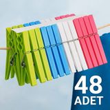 Nistabolje 48 Adet Çamaşır Mandalı Karışık Renkler