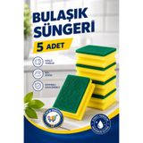 nistabolje 5 Adet Bulaşık Süngeri Klasik Mutfak Oluklu Brite Sünger