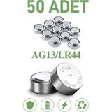 Nistabolje 50 Adet AG13/LR44 Düğme Pili Alkalin 1,5 V Yüksek Performanslı