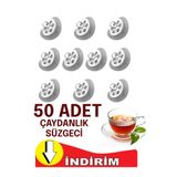 nistabolje 50 Adet Ekonomik Çaydanlık içi çay süzgeci demlik süzgeç Pratik söktak