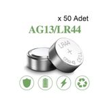 nistabolje 50 Adet LR44/AG13/A76/357A Düğme Pil 1,5 V Oyuncak Lazer Saat Pili Ekonomik