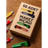 nistabolje 50 Adet Maket Bıçağı Büyük Boy Falçata