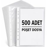 Nistabolje 500 Adet A4 Şeffaf Dosya Föy Poşet Dosya - Çok Renkli - Genel