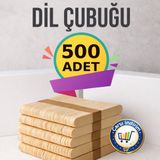 Nistabolje 500 Adet Abeslang Geniş Dil Çubuğu Ahşap Büyük Dondurma Basma Çubuğu Hobi Aktiviteleri İçin