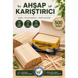 nistabolje 500 Adet Tahta Karıştırıcı Çay Kahve Kaşığı Doğal Ahşap Kaşık Tek kullanımlık Karıştırma Çubuğu