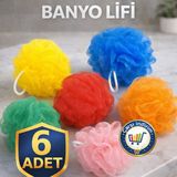 Nistabolje 6 Adet Banyo Lifi Vücut Kesesi Top Lif