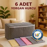 Nistabolje 6 Adet Büyük Yorgan Hurcu Eşya Taşıma Polyester 100x50x40 cm Renk Seçenekleriyle