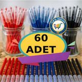 Nistabolje 60 Adet Tükenmez Kalem Mavi Kırmızı Siyah Renkli Ergonomik Tasarım