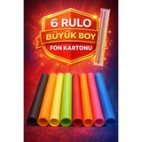 nistabolje 60 Adet(6 Rulo) 50x70 Cm Fon Kartonu 10 Renk