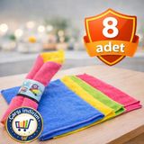 Nistabolje 8 Adet Mikrofiber Bez 30x30 cm Genel Temizlik ve Toz Bezi