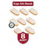 nistabolje 8 Adet Yapışkanlı Kapı Altı Eşik Bandı Ses Soğuk Toz Isı Yalıtım Süngeri 90 cm
