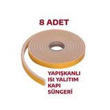 Nistabolje 8 Adet Yapışkanlı Kapı Bandı Isı Yalıtım Süngeri(2,5 MTX8)