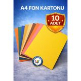 nistabolje A4 Boyutu Renkli Fon Kartonu 10 Farklı Renk 23 X 34 Cm Eğitici Etkinlik Kartonu