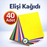Nistabolje A4 Elişi Kağıdı 40 Adet Karışık Renk Pratik El İşi Çalışmaları İçin Kuşe Kağıt