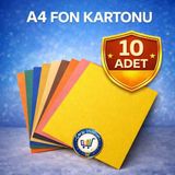 Nistabolje A4 Renkli Fon Kartonu 10 Renk 23 x 34 cm 10 Adet Sağlığa Zararsız Malzeme