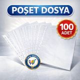 Nistabolje A4 Şeffaf Poşet Dosya 100 Adet 21.6 cm x 30 cm Ölçülerle Pratik Kullanım