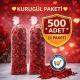 Nistabolje Büyük Boy 500 Adet Kuru Gül Kurusu Yaprağı Hediye Süs Dekor Romantik - Kırmızı