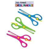 Nistabolje Çocuk Makası, Plastik Korumalı, Küt Uçlu, Yaylı, Yeşil